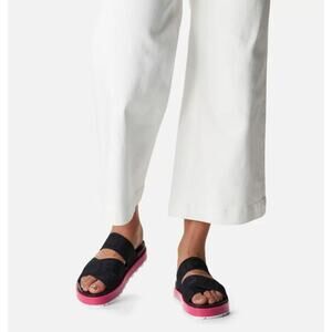 Sorel Roaming Sport Sandal Black Punch Pink Strap Sandals Size 10 NEW